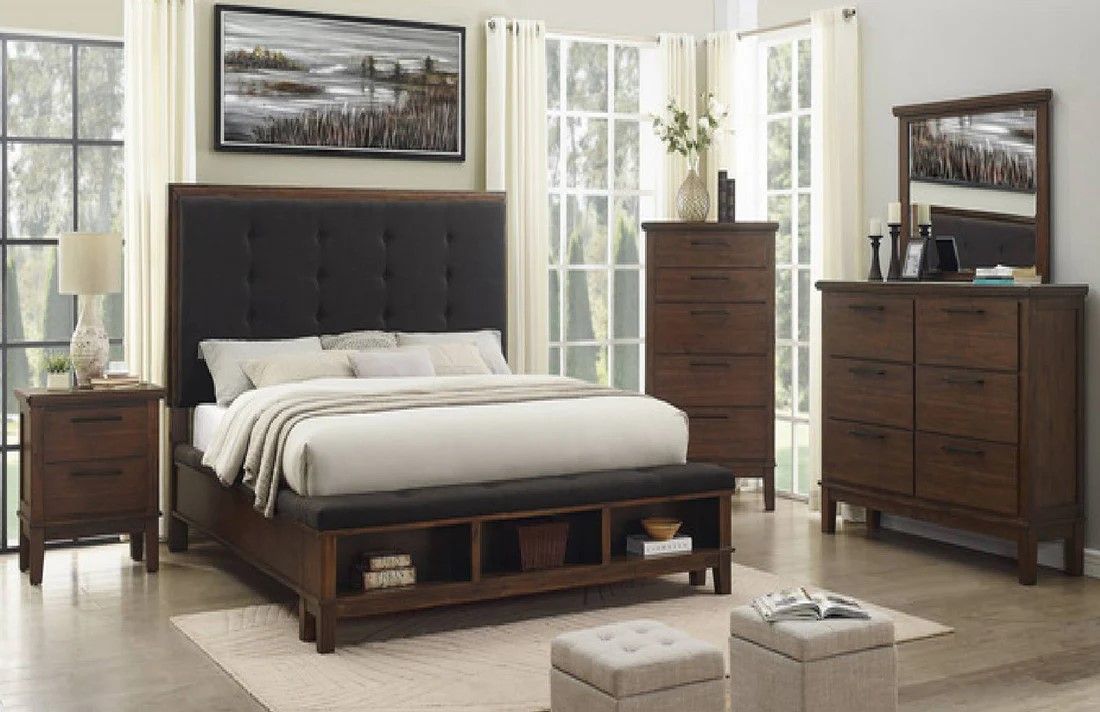 Mary Collection Nightstand in Brown SH2213BRN-4