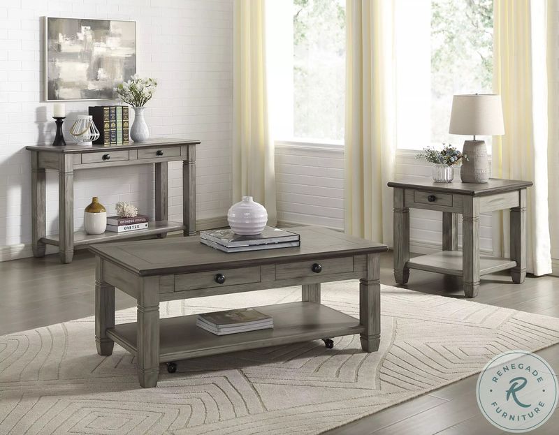 Granby Cocktail Table in Gray 48&quot;W x 26&quot;D x 20&quot;H