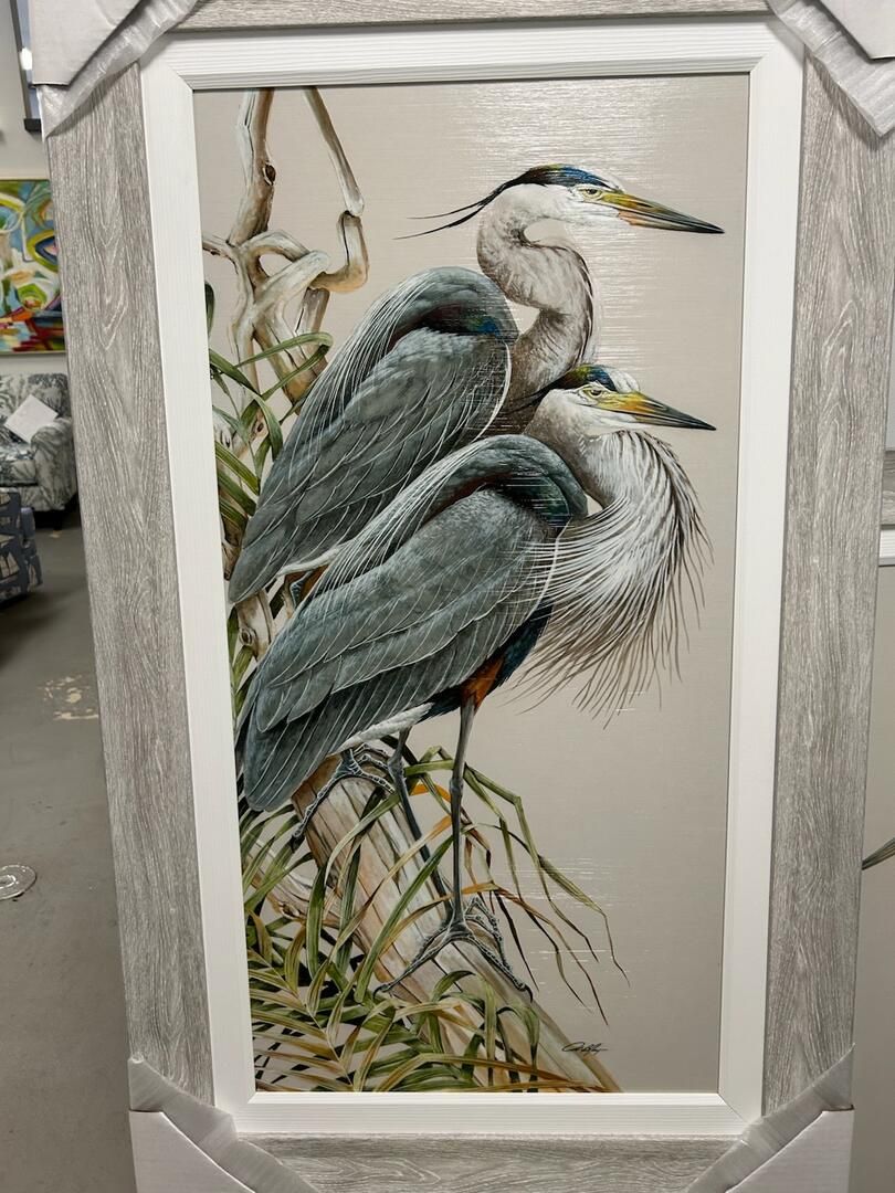 Blue Jewels ( 2 Herons) 20 x 40