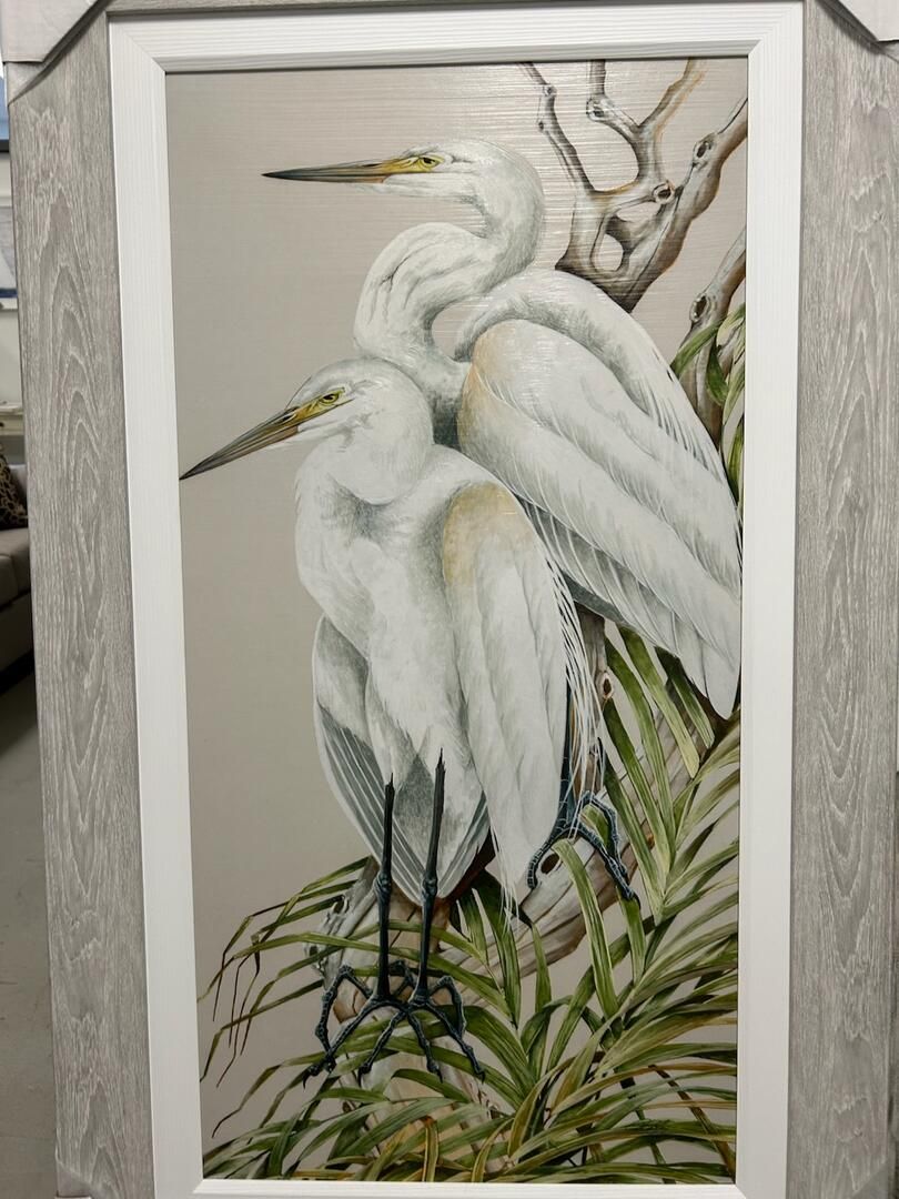 American Pearls (Egret Pair) 20 x 40