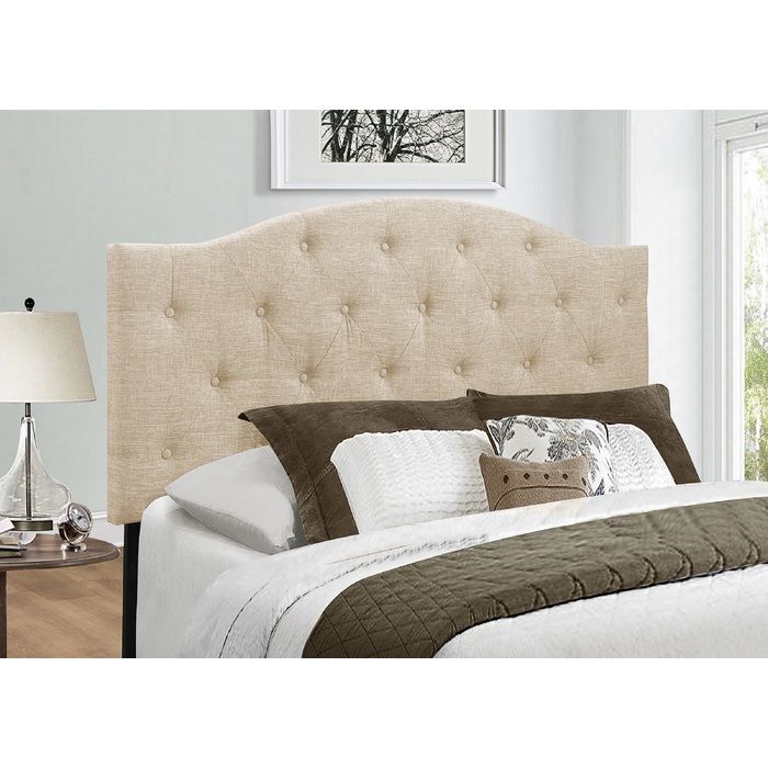 King Headboard only w/ Beige Fabric
