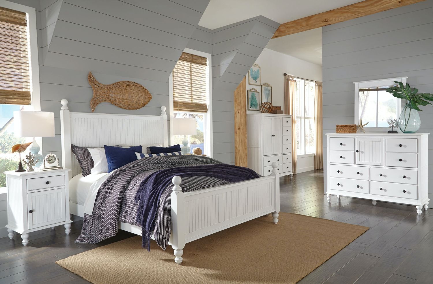 Cottage King Headboard Beach White