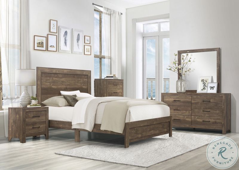 Corbin Nightstand in Rustic Brown