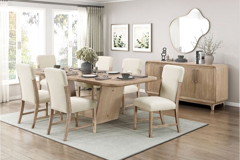 2350 Wilshire 5 Pc Dining Set in Driftwood (Table and 4 Chairs)