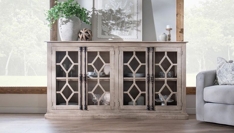Diamond Console w/Glass Jamaica  77.5W x 19D x 42H