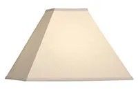 Beige Fabric Laminated Square Styrene Hardback Over Metal Frame w/Self Fold Trim Shade