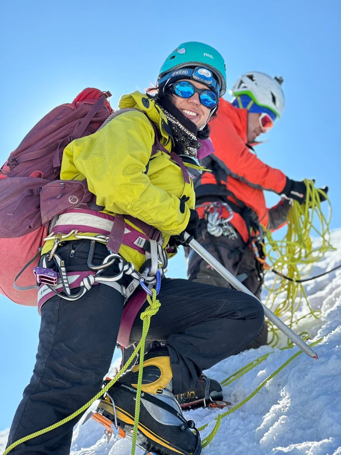 CURSO DE HIELO - Tránsito en Glaciar - Bolivia