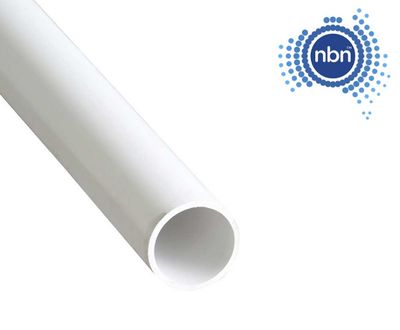 NBN Communication Conduit with belled end White 20MM ID 4.5m BEP Approved