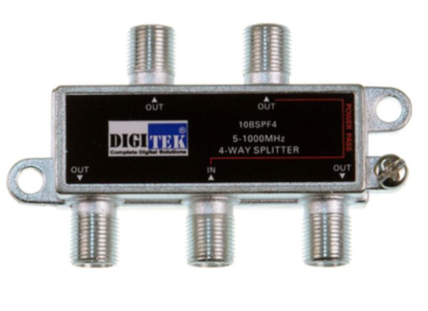 4 WAY SPLITTER 5-1000MHz 10BSPF4