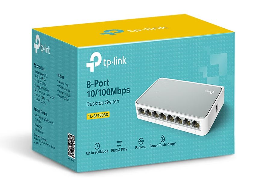 TP-LINK 8 PORT 10/100MBPS ETHERNET SWITCH TL-SF1008D