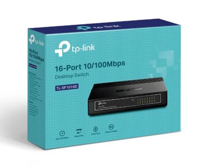 TP-LINK 16 PORT 10/100MBPS ETHERNET SWITCH TL-SF1016D
