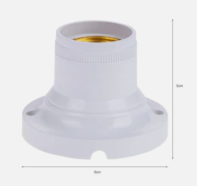 E27 SCREW ON LAMP HOLDER WHITE