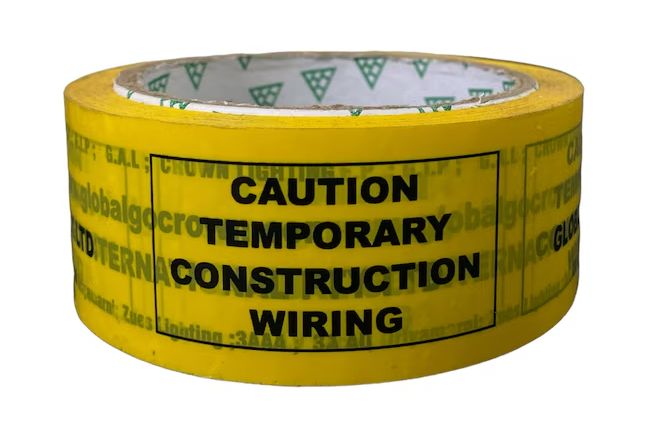 CAUTION TEMPORARY CONSTRUCTION WIRING 75M ROLL
