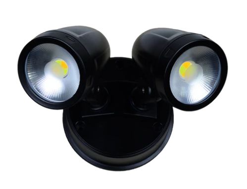 TWIN LED SPOTLIGHT WITHOUT SENSOR 13 WATT VACCUS SERIES, Colour: BLACK