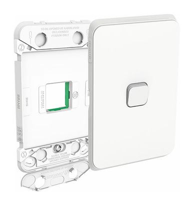1 GANG GRIDPLATE AND SKIN VIVID WHITE ICONIC 3041VH-VW