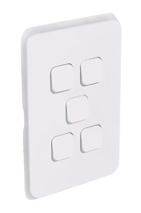 5 GANG ICONIC SWITCH VIVID WHITE CLI3045VAVW