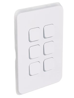 6 GANG ICONIC SWITCH VIVID WHITE CLI3046VA-VW