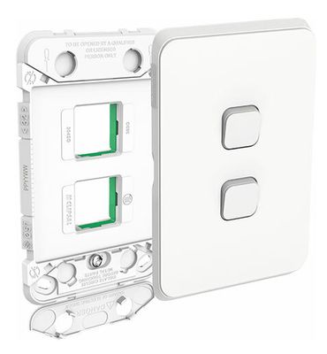 2 GANG ICONIC GRID AND PLATE SKIN 3042VH-VW