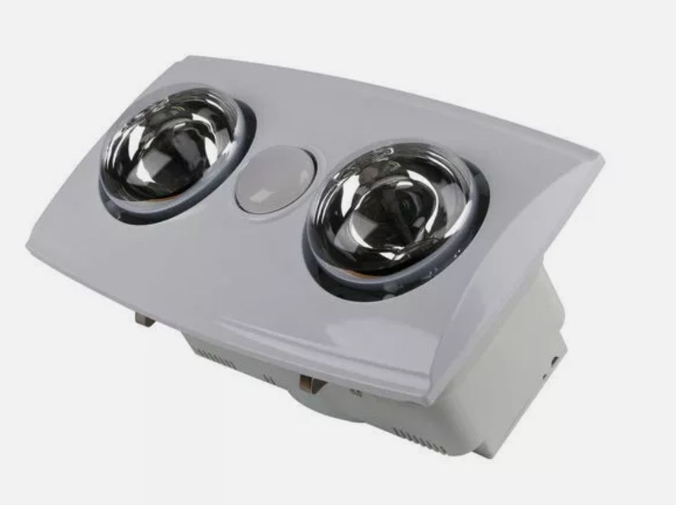 2 HEAT LAMP 3 IN 1 BATHROOM HEAT LIGHT FAN LAS20AL WHITE