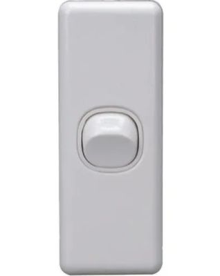 1 Gang Architrave Switch White A1GSW