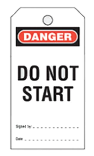 "DO NOT START" Danger Tag with Marker Pen Pack of 5 pieces MMS-24