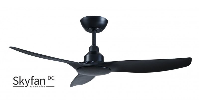 SKYFAN 1200MM (48&quot;) 3-BLADE CEILING FAN DC MOTOR WITH LCD REMOTE, BLACK