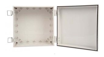 200mm x 300mm x 180mm Hinged Door Grey Lid ENCLOSURE