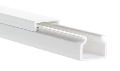 Cable Ducting Trunking 25mm(W) x 16mm(H) x 4meter(L) White CD2516