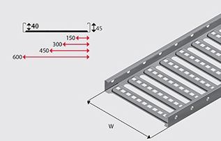 CABLE TRAY 300MM X 3M GALVABOND
