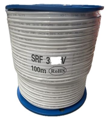 1.5mm 2 core + Earth Flat TPS cable white 100m Roll SRF3015V-100WHE