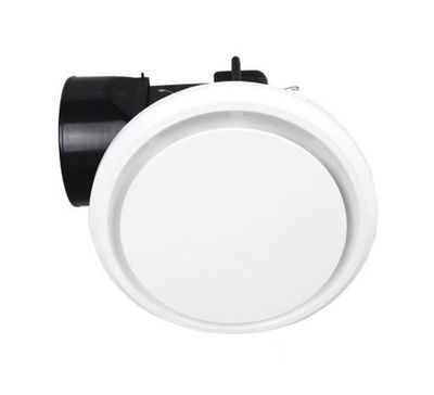 Round Bathroom Ducted Exhaust Fan with Plug White Ø240mm Cutout H200-7
