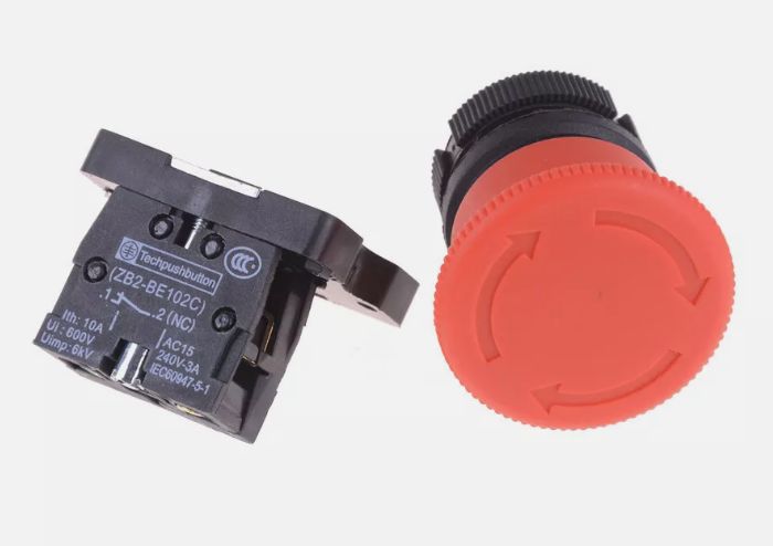 EMERGENCY STOP BUTON SWITCH ASSEMBLY 22MM