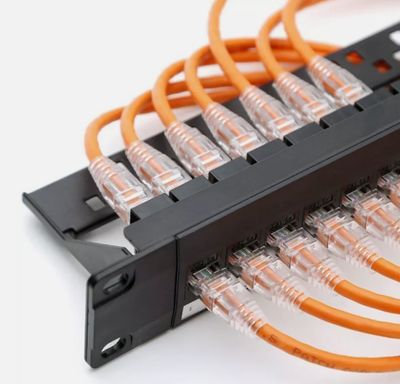 PASS-THROUGH PATCH PANEL 24 PORT CAT6 UTP 1RU 19INCH