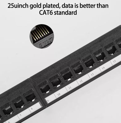Pass-Through Patch Panel 24 Port Cat6 UTP 1RU 19inch PASS-1RUPATCH