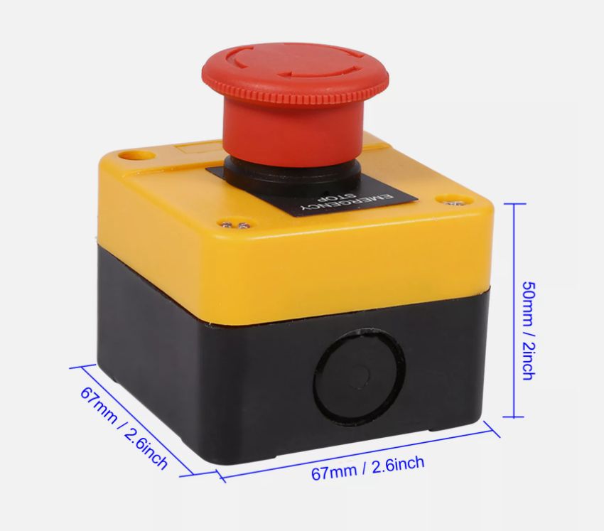 EMERGENCY STOP PUSH BUTTON WITH IP65 BOX