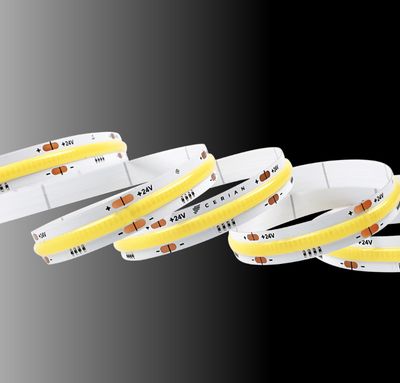COB Flexi LED Strip light 10w/m 24vdc IP65 4000k 10m Roll CE.10STC24.10-4K-IP65