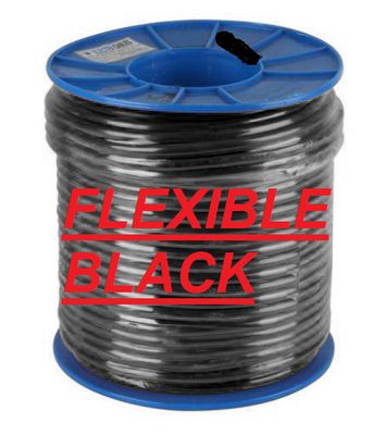 Flexible Black Circular 2.5mm 2core+Earth 100m Roll F3025-100BLK