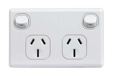 15A DOUBLE GPO WHITE