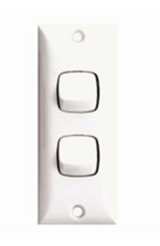 2 GANG ARCHITRAVE SWITCH WHITE AL770/22WE HPM
