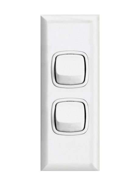 2 GANG ARCHITRAVE SWITCH WHITE XLA770/2WE LEGRAND HPM