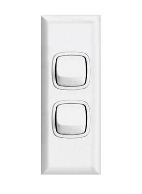 HPM Legrand 2 Gang Architrave Switch XLA770/2WE