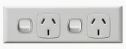 ARCHITRAVE 15A DOUBLE GPO SKIRT MOUNT WHITE XL SERIES XL792/15WE LEGRAND