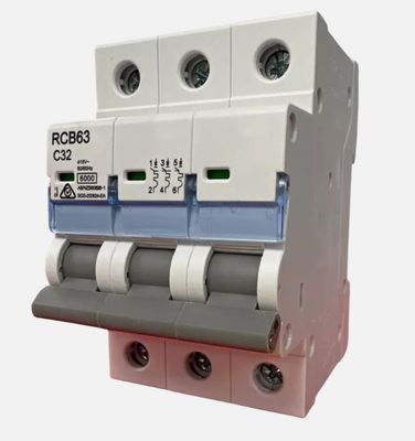 3 Pole Miniature circuit breaker MCB 25A c Curve 6KA TESTMCB3P25