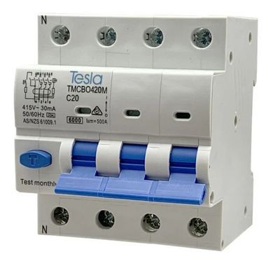 4 Pole 10A RCBO 6KA Type A TMCBO410MA