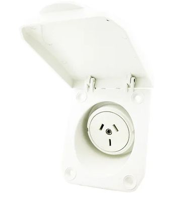CARAVAN OUTLET SOCKET 10A, WHITE