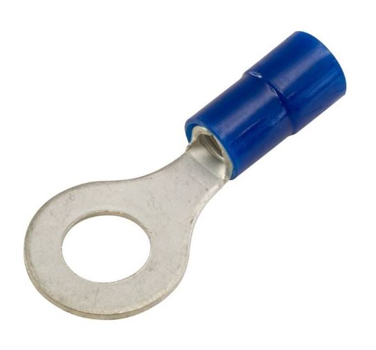 RING TERMINAL INSULATED LUG 5MM HOLE BLUE PACK OF 50 PIECES