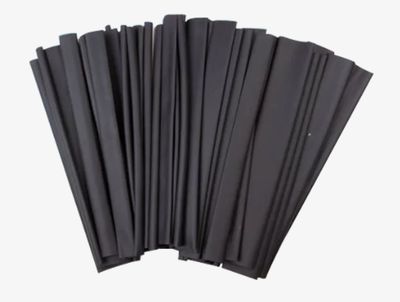 HEAT SHRINK TUBE 200MM MIXED BLACK PACK OF 80 HSBP80