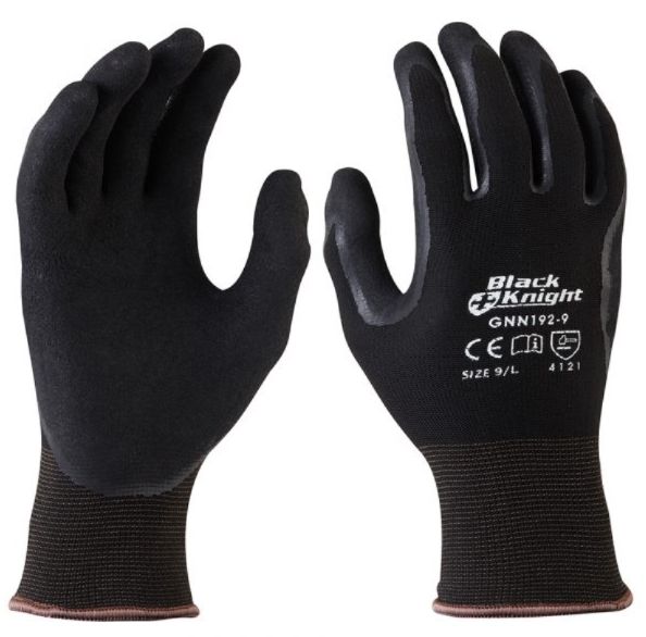 BLACK KNIGHT GLOVES, SIZE LARGE
