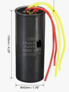 8uF AND 16uF 4 WIRE CAPACITOR MOTOR CBB60 450VAC