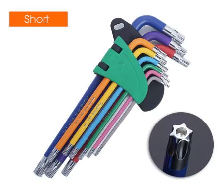 TORX SECURITY KEY SET MULTICOLOUR